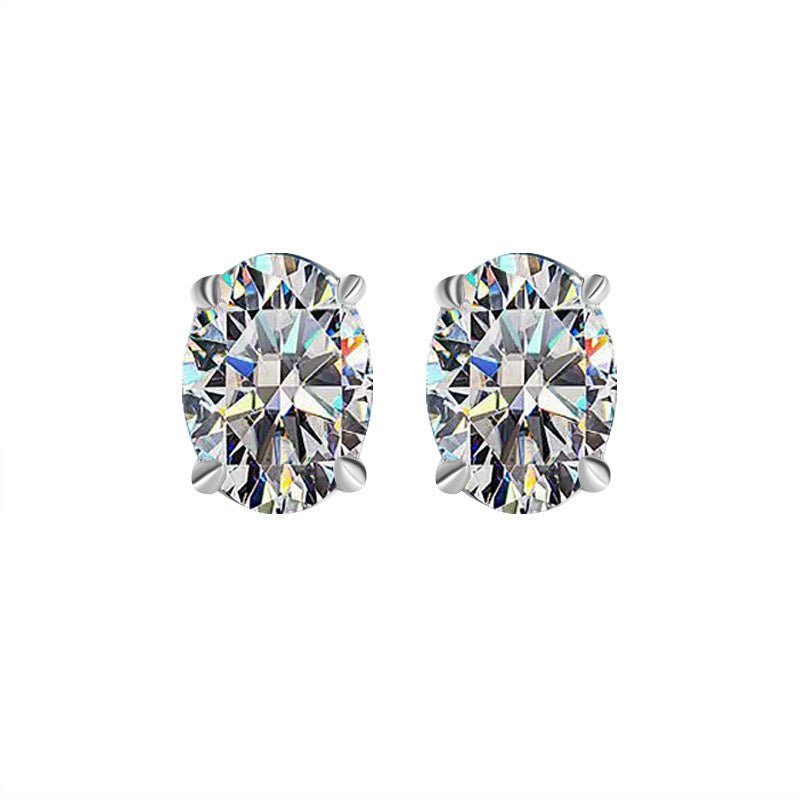 Radiant Oval Ohrringe 925 Silber – Labordiamant Moissanit für Damen 925 Silber Moissanit Schmuck | Steffanii