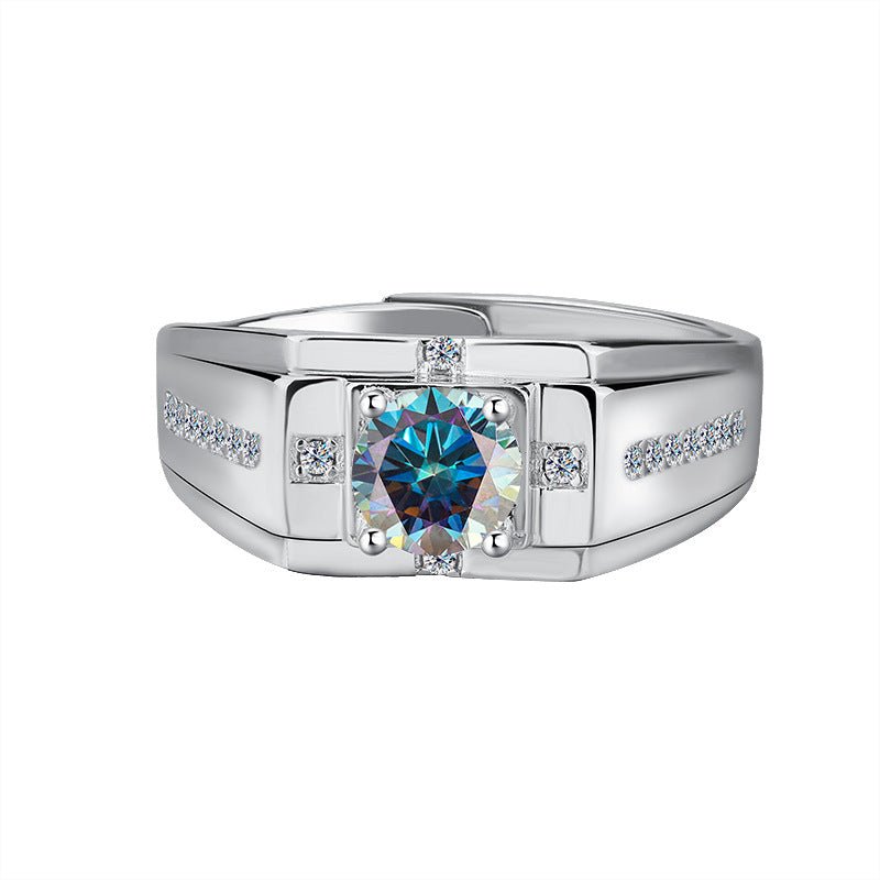 Regal Brilliance Ring 925 sterling silver Labordiamant Moissanit für Männer 925 Silber Moissanit Schmuck | Steffanii