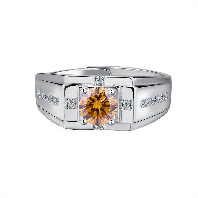 Regal Brilliance Ring 925 sterling silver Labordiamant Moissanit für Männer 925 Silber Moissanit Schmuck | Steffanii