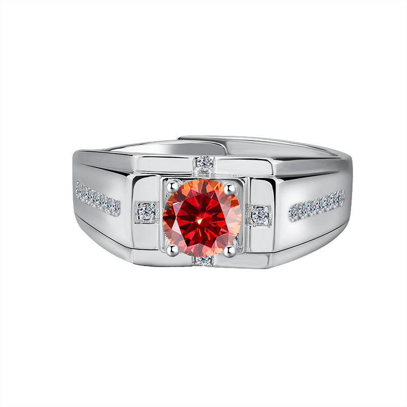 Regal Brilliance Ring 925 sterling silver lab diamond moissanite for men