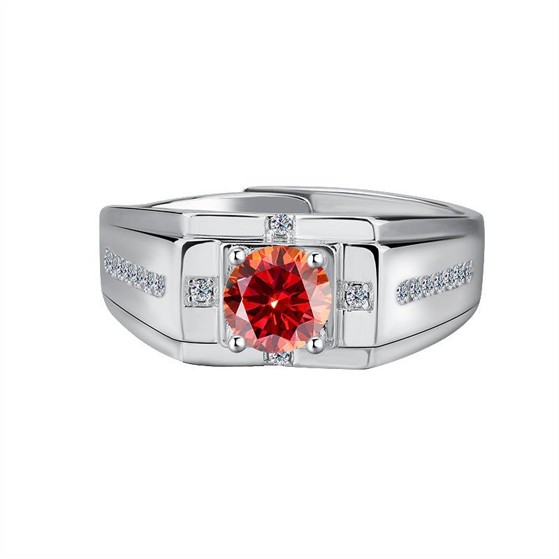 Regal Brilliance Ring 925 sterling silver Labordiamant Moissanit für Männer 925 Silber Moissanit Schmuck | Steffanii