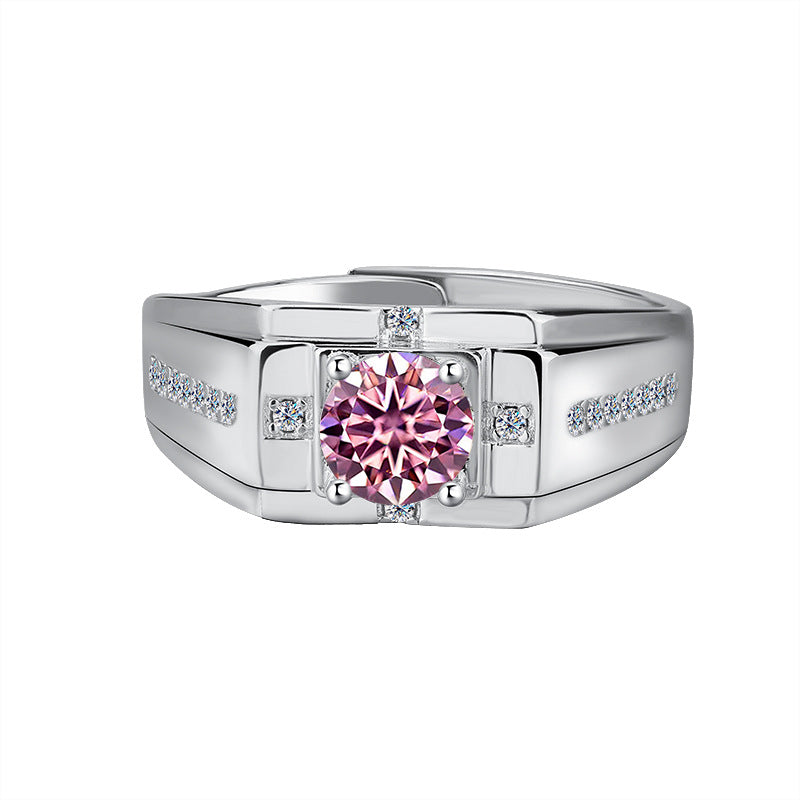 Regal Brilliance Ring 925 sterling silver lab diamond moissanite for men