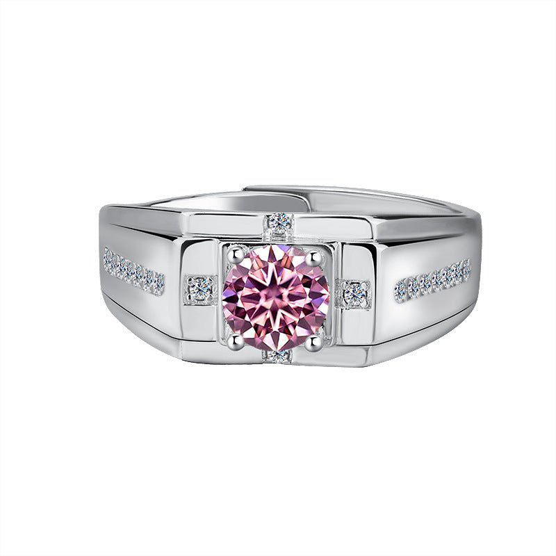 Regal Brilliance Ring 925 sterling silver Labordiamant Moissanit für Männer 925 Silber Moissanit Schmuck | Steffanii