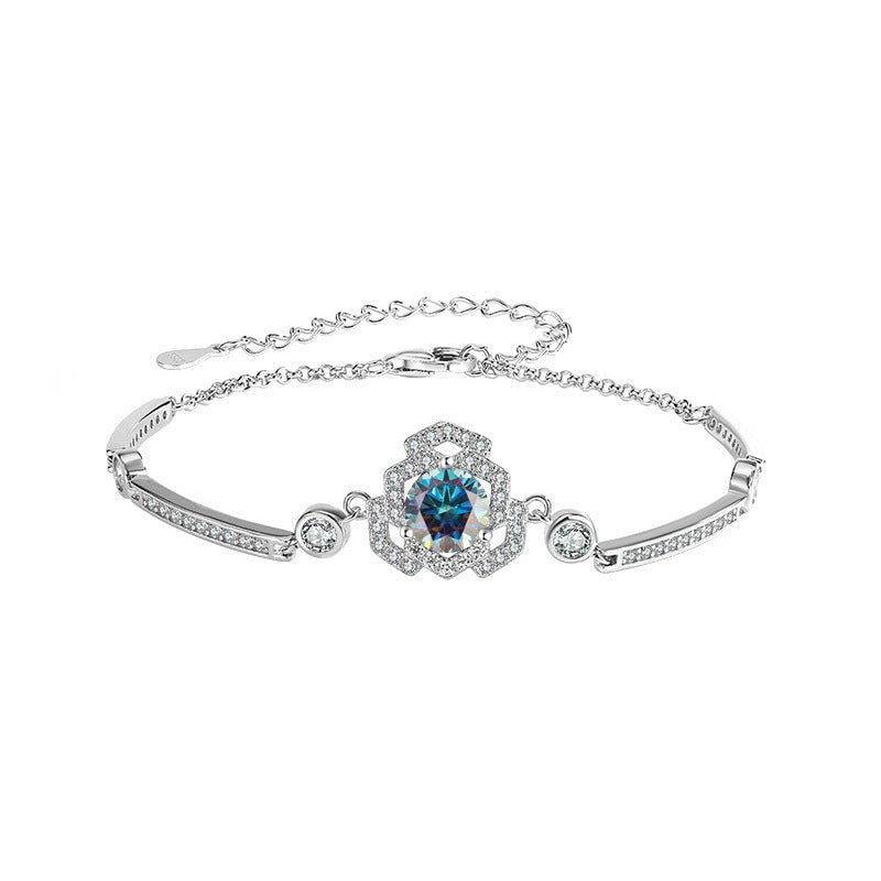 Regal Lattice Armband 925 Silber – Labordiamant Moissanit für Damen 925 Silber Moissanit Schmuck | Steffanii