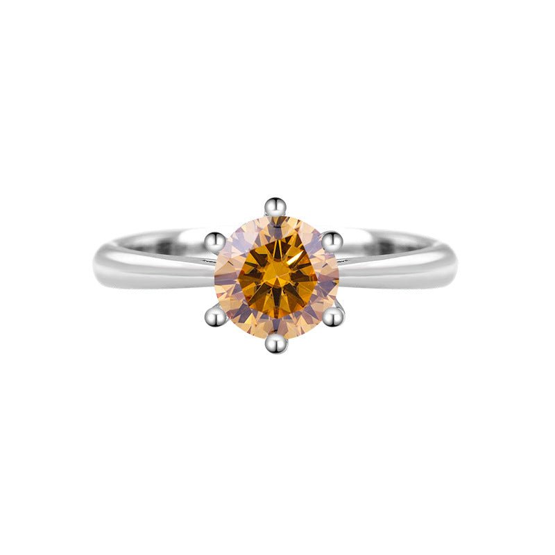 Royal Elegance Ring 925 sterling silver mit rundem Labordiamant Moissanit für Damen 925 Silber Moissanit Schmuck | Steffanii