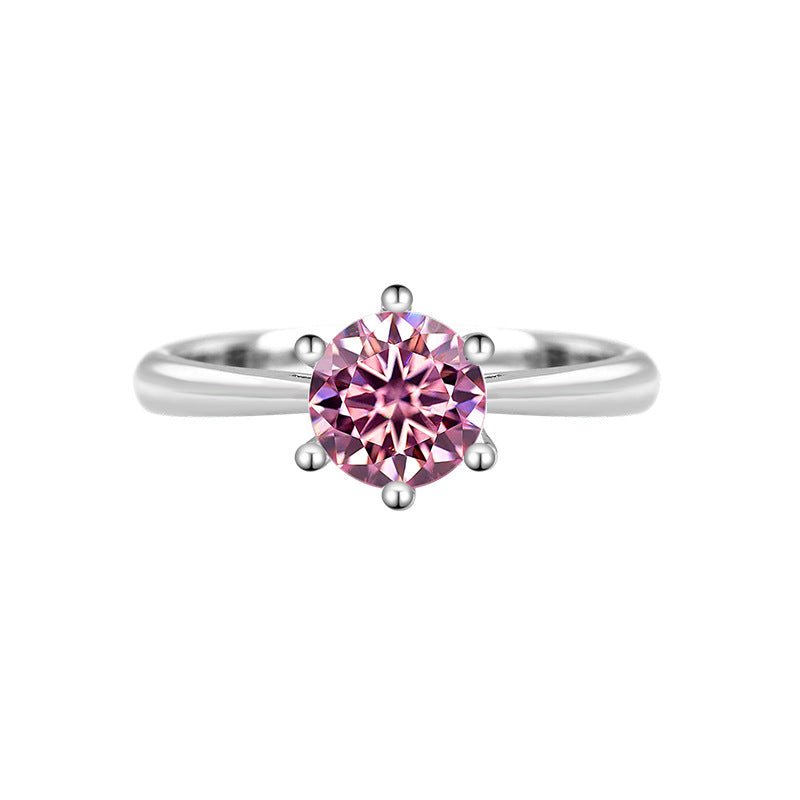 Royal Elegance Ring 925 sterling silver mit rundem Labordiamant Moissanit für Damen 925 Silber Moissanit Schmuck | Steffanii