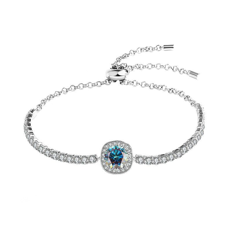 Square Radiance Armband 925 Silber – Labordiamant Moissanit für Damen 925 Silber Moissanit Schmuck | Steffanii