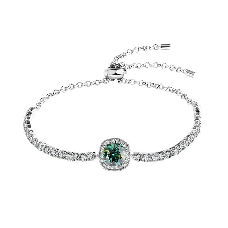 Square Radiance Armband 925 Silber – Labordiamant Moissanit für Damen 925 Silber Moissanit Schmuck | Steffanii