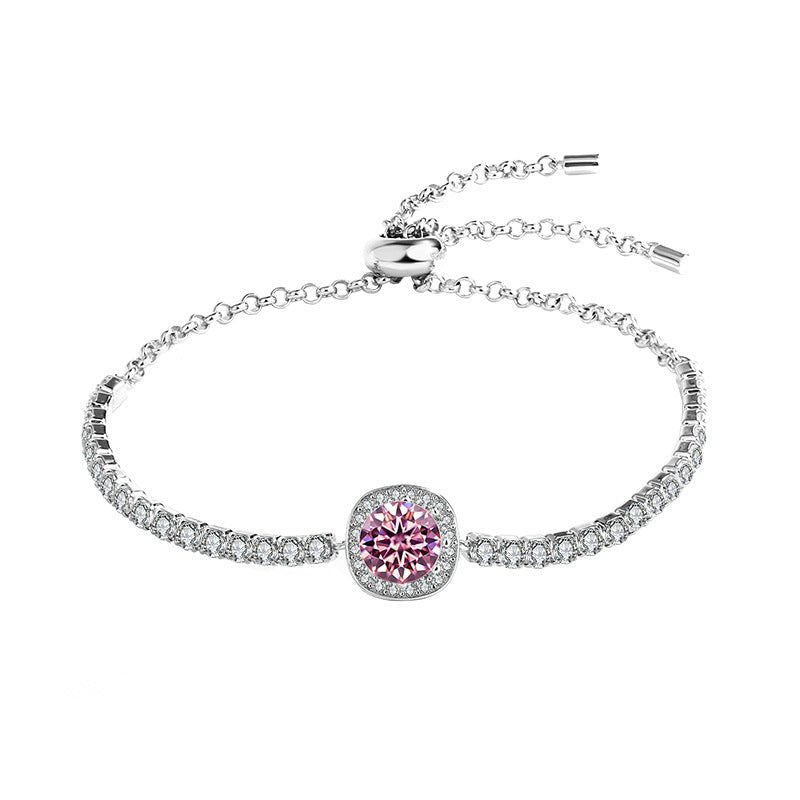 Square Radiance Armband 925 Silber – Labordiamant Moissanit für Damen 925 Silber Moissanit Schmuck | Steffanii