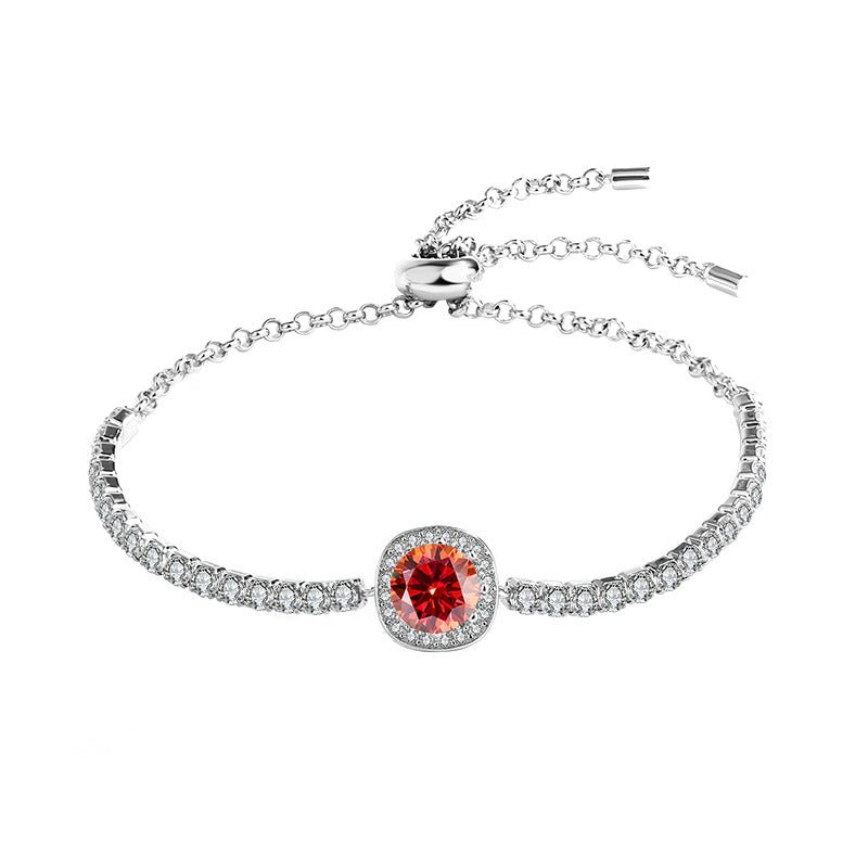 Square Radiance Armband 925 Silber – Labordiamant Moissanit für Damen 925 Silber Moissanit Schmuck | Steffanii