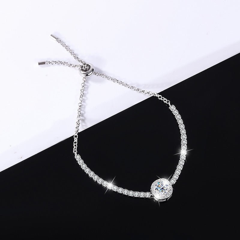 Square Radiance Armband 925 Silber – Labordiamant Moissanit für Damen 925 Silber Moissanit Schmuck | Steffanii