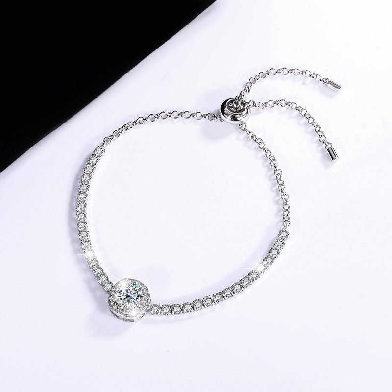 Square Radiance Armband 925 Silber – Labordiamant Moissanit für Damen 925 Silber Moissanit Schmuck | Steffanii