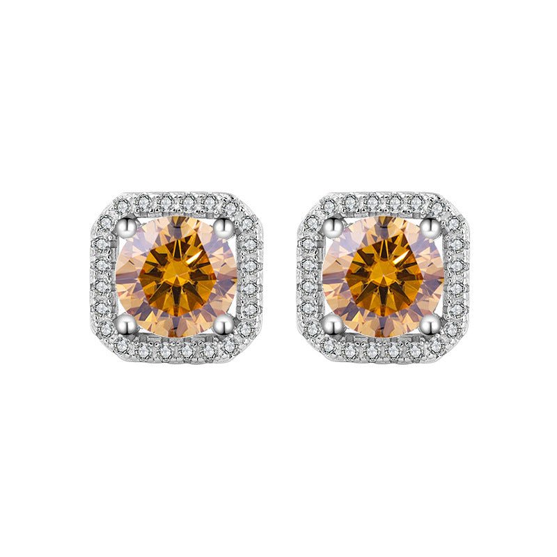 Square Radiance Ohrringe 925 Silber – Labordiamant Moissanit für Damen 925 Silber Moissanit Schmuck | Steffanii