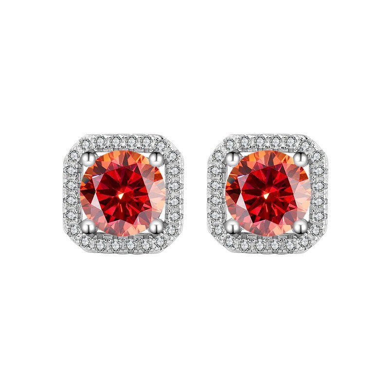 Square Radiance Ohrringe 925 Silber – Labordiamant Moissanit für Damen 925 Silber Moissanit Schmuck | Steffanii