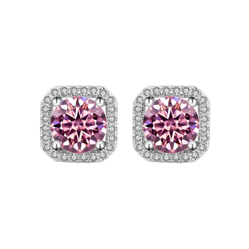 Square Radiance Ohrringe 925 Silber – Labordiamant Moissanit für Damen 925 Silber Moissanit Schmuck | Steffanii