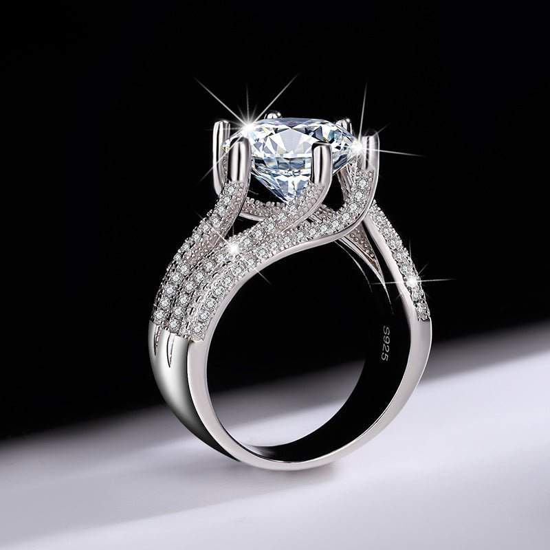 Squid Waltz Ring 925 sterling silver Labordiamant Moissanit für Dame 925 Silber Moissanit Schmuck | Steffanii