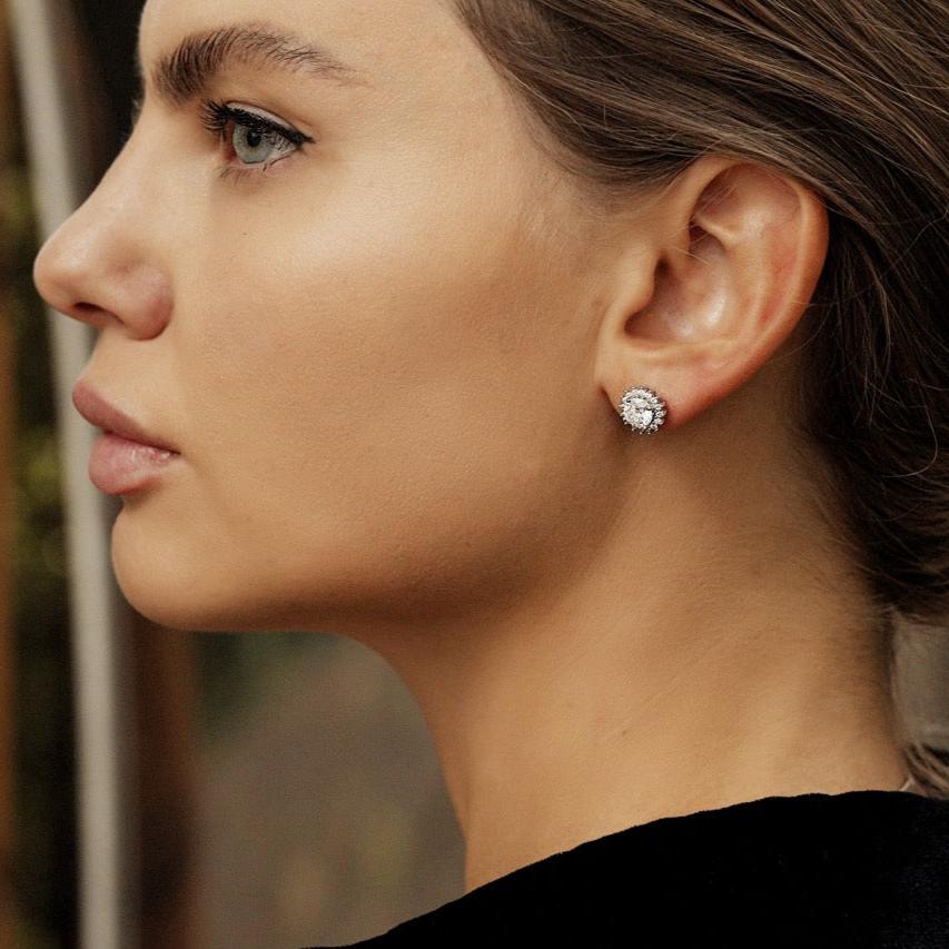 Star Symphony Ohrringe 925 Silber – Labordiamant Moissanit für Damen 925 Silber Moissanit Schmuck | Steffanii