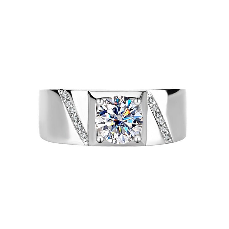 Starry Glimmer Ring 925 sterling silver Labordiamant Moissanit Für Männer 925 Silber Moissanit Schmuck | Steffanii