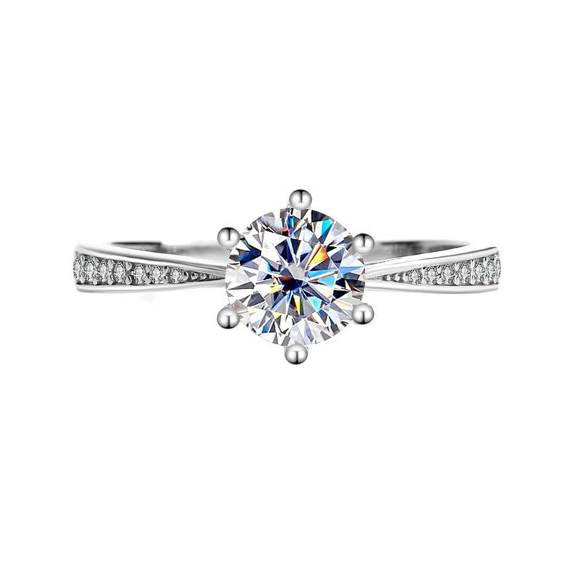 Six Claw Ring Verstellbar 925 Silber mit Labordiamant Moissanit für Damen 925 Silber Moissanit Schmuck | Steffanii