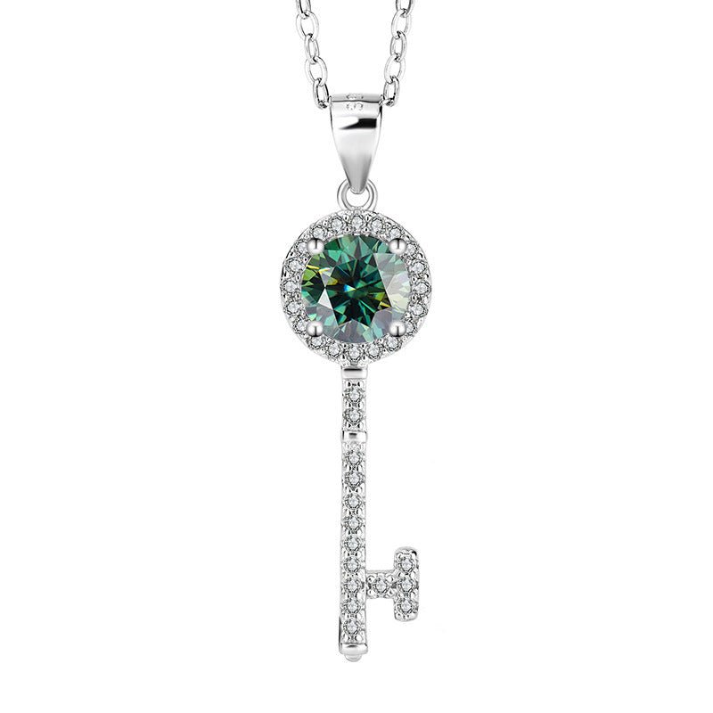 Eternal Key Sterling Silver 925 mit Labordiamant Moissanite Halskette für Damen 925 Silber Moissanit Schmuck | Steffanii