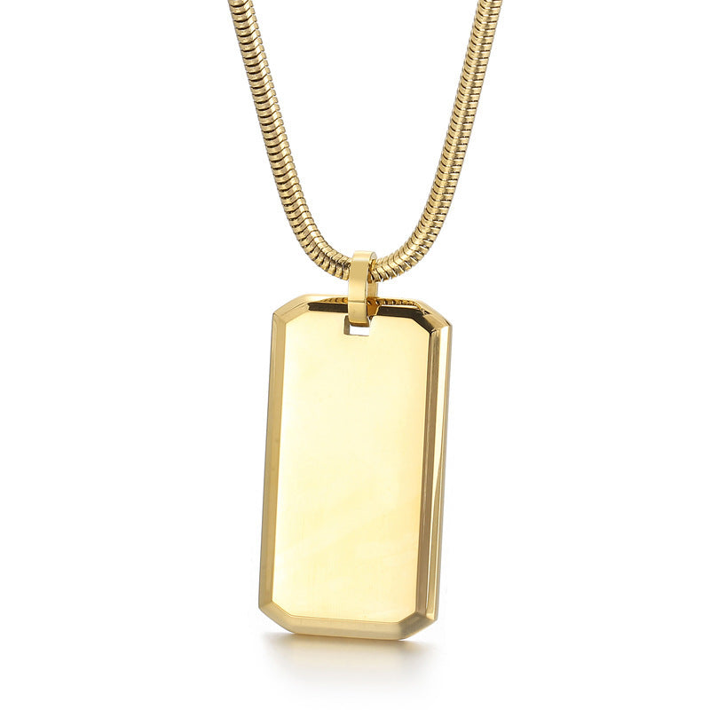 Rectangular Stainless Steel Pendant