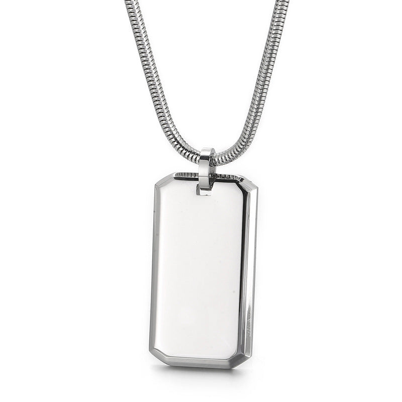 Rectangular Stainless Steel Pendant