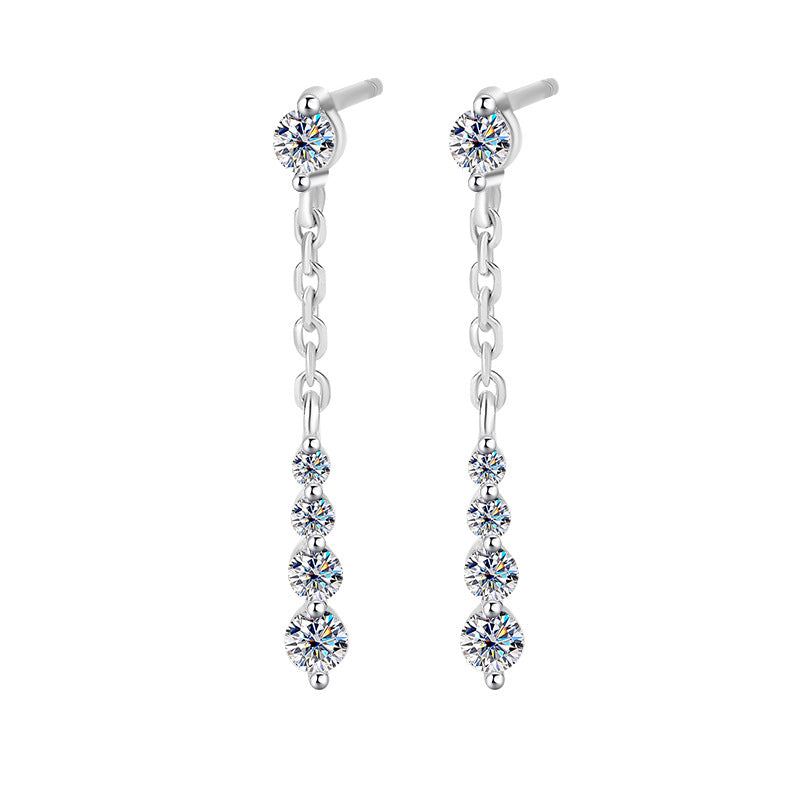 Cascade Gleam Ohrringe aus Silber – Hängendes Design