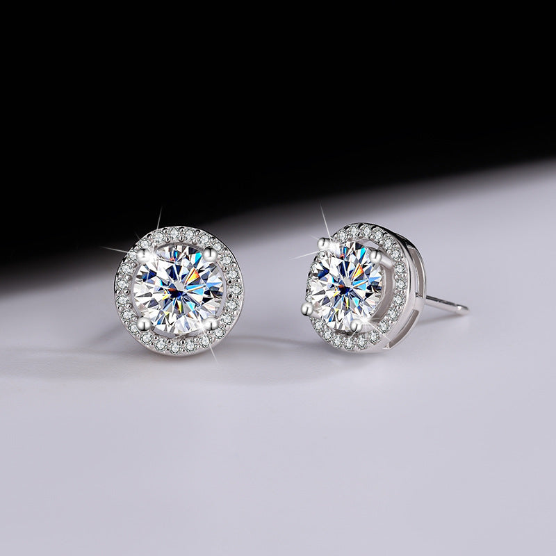 Complete moissanite jewelry gift set – Celestial Harmony S925 Silver Moissanite Earrings for Woman