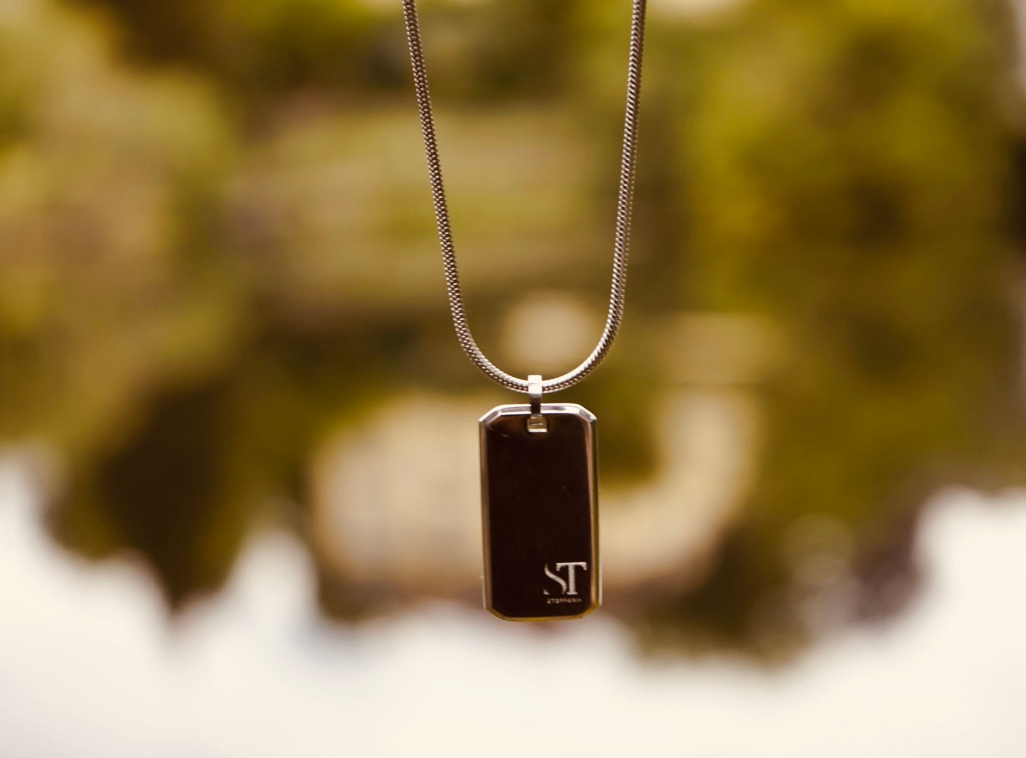 Rectangular Stainless Steel Pendant