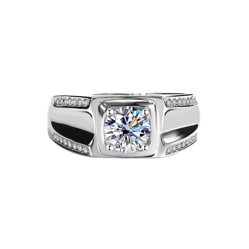 Nova Sentinel Ring 925 sterling silver Lab Diamond Moissanite For Men