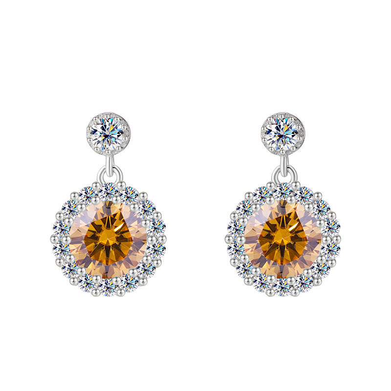 Entdecken Sie unsere eleganten Lustre Halo Ohrringe  Orange