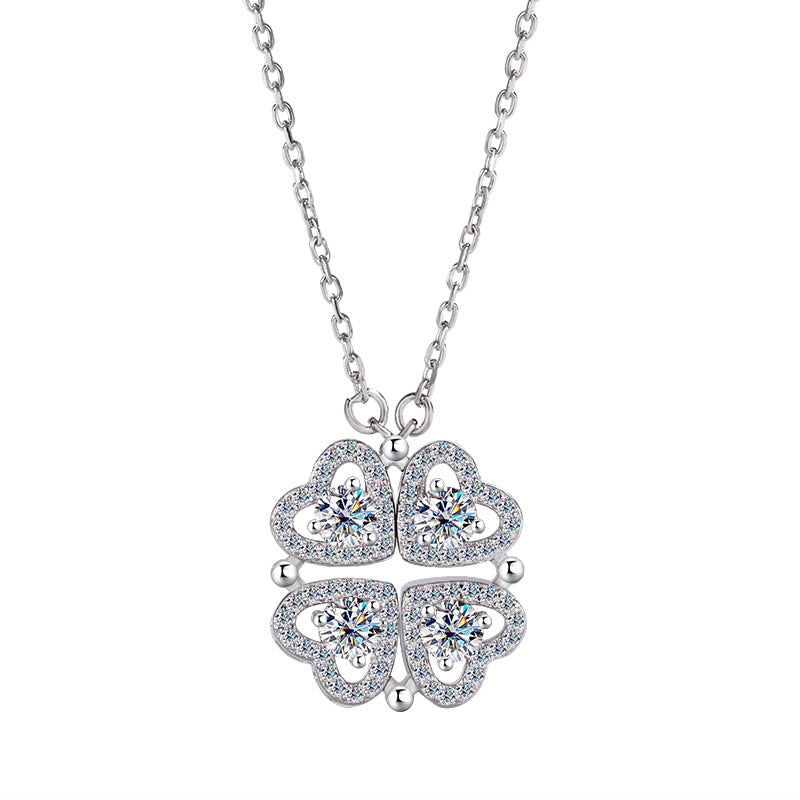 "Hearts of Radiance" Moissanite Necklace