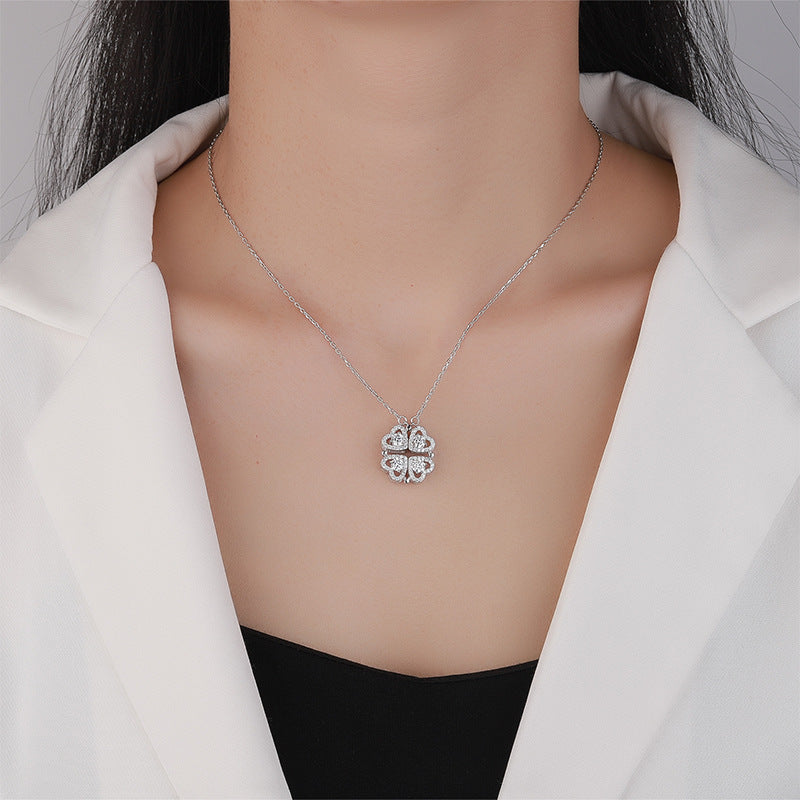 שרשרת Moissanite "לבבות של זוהר".