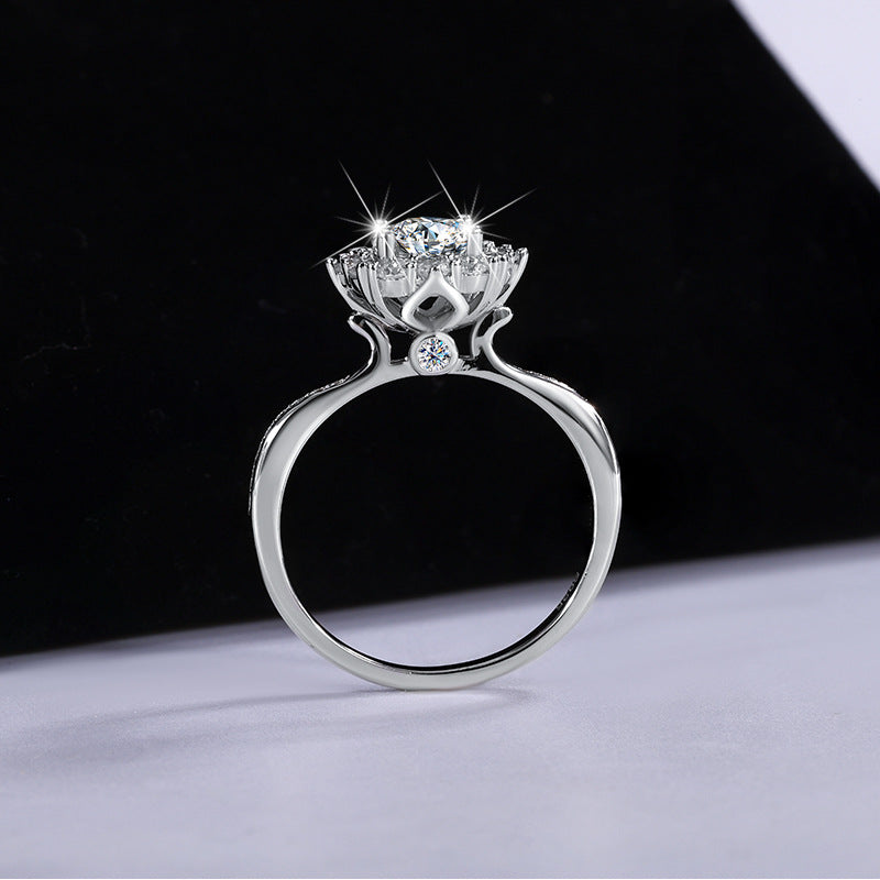 Star Symphony Sterling Silver Moissanite Ring