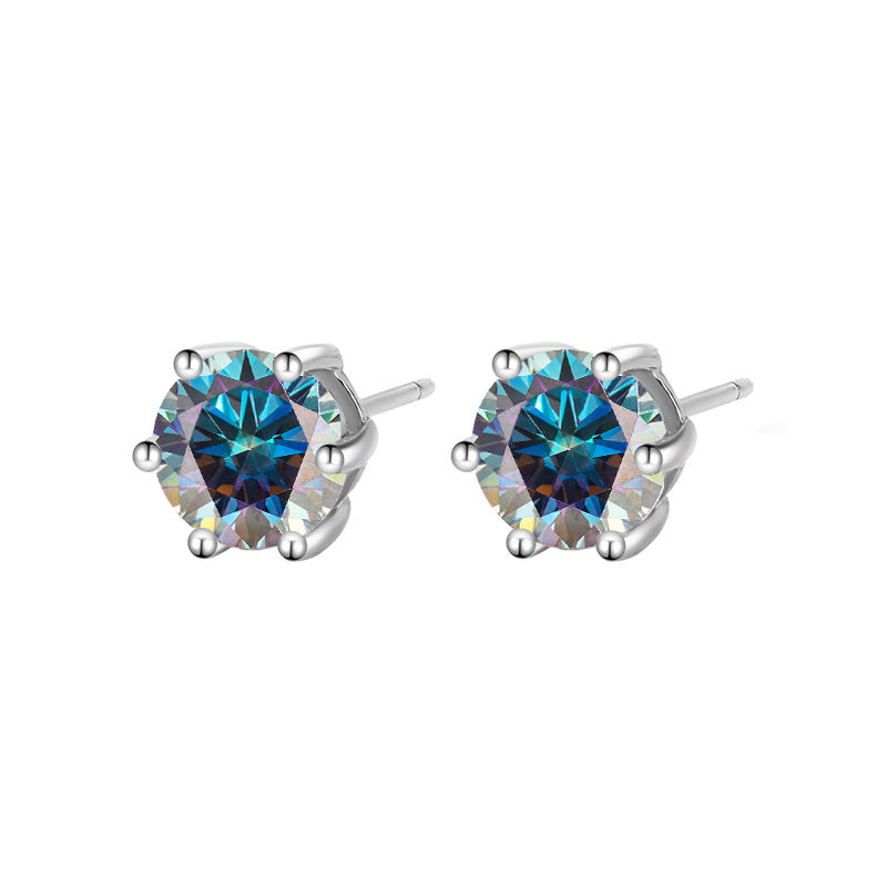 Royal Elegance Moissanite Silver Earrings